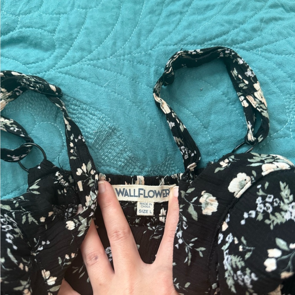 Wallflower Floral Black Dress